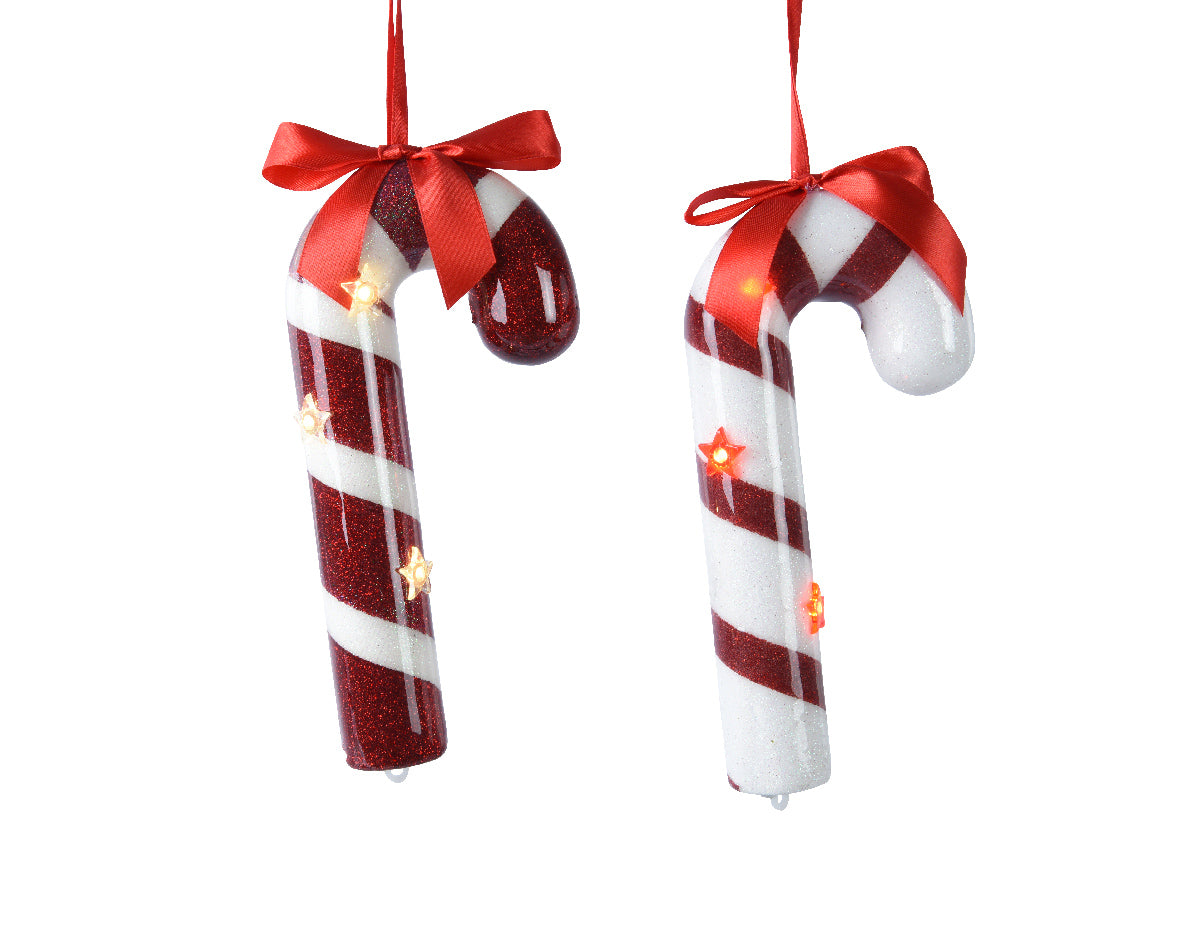 Addobbo natalizio bastoncino di zucchero con led 20cm 1 pezzo, 2 colorazioni Kaemingk Addobbo natalizio bastoncino di zucchero con led 20cm 1 pezzo, 2 colorazioni Kaemingk